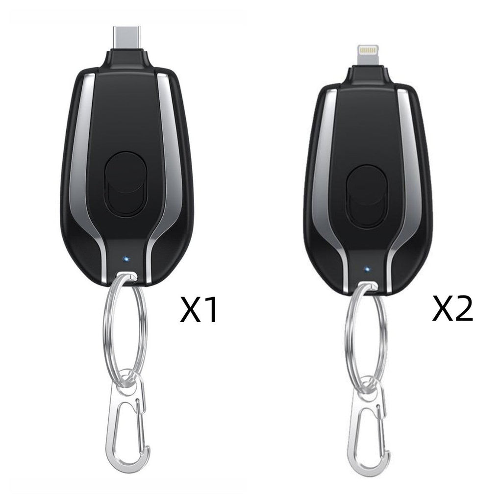 Mini Keychain Power Bank, 1500mAh Emergency Charger