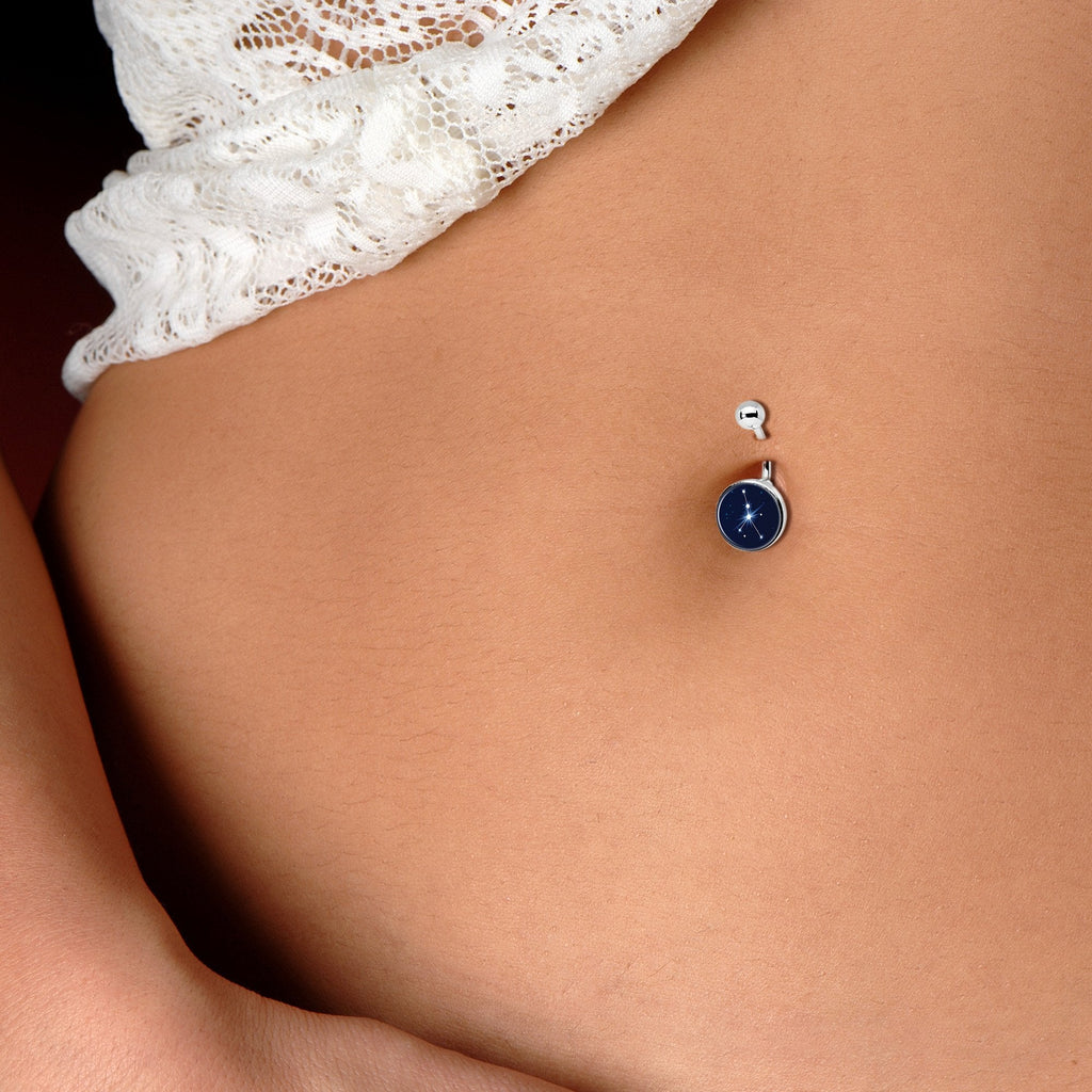 Zodiac Constellation Cancer Belly Ring
