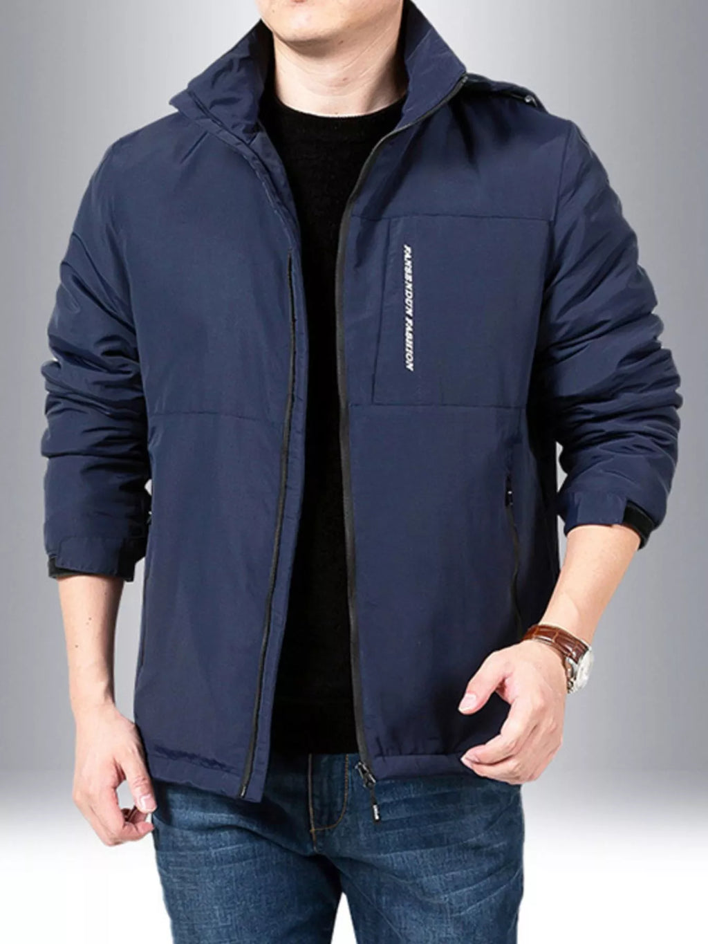 Men's Plus Size Lightweight Zip Up Jacket