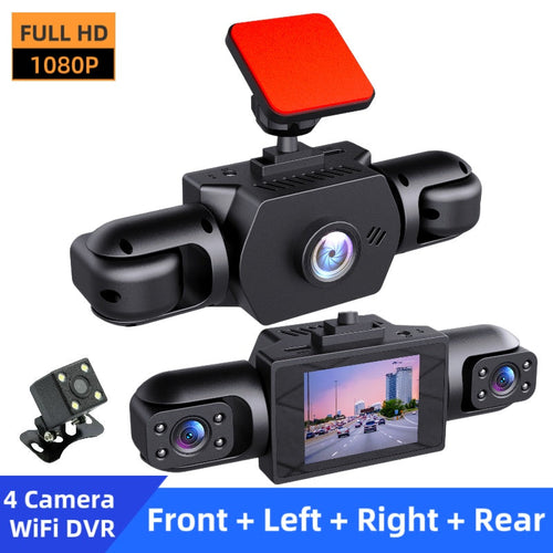 1080P High-definition Driving Recorder With Four Lenses, High-definition Night Vision, Front, Back, Left, Right Recording