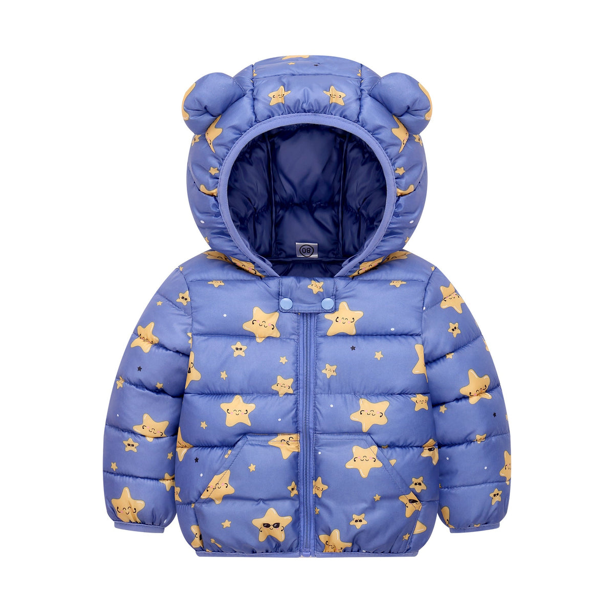 Small And Medium-sized Children's Down Padded Winter Boys And Girls Printed Cotton Coat