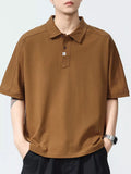 Men's Plus Size Casual Half Sleeve Loose Fit Polo