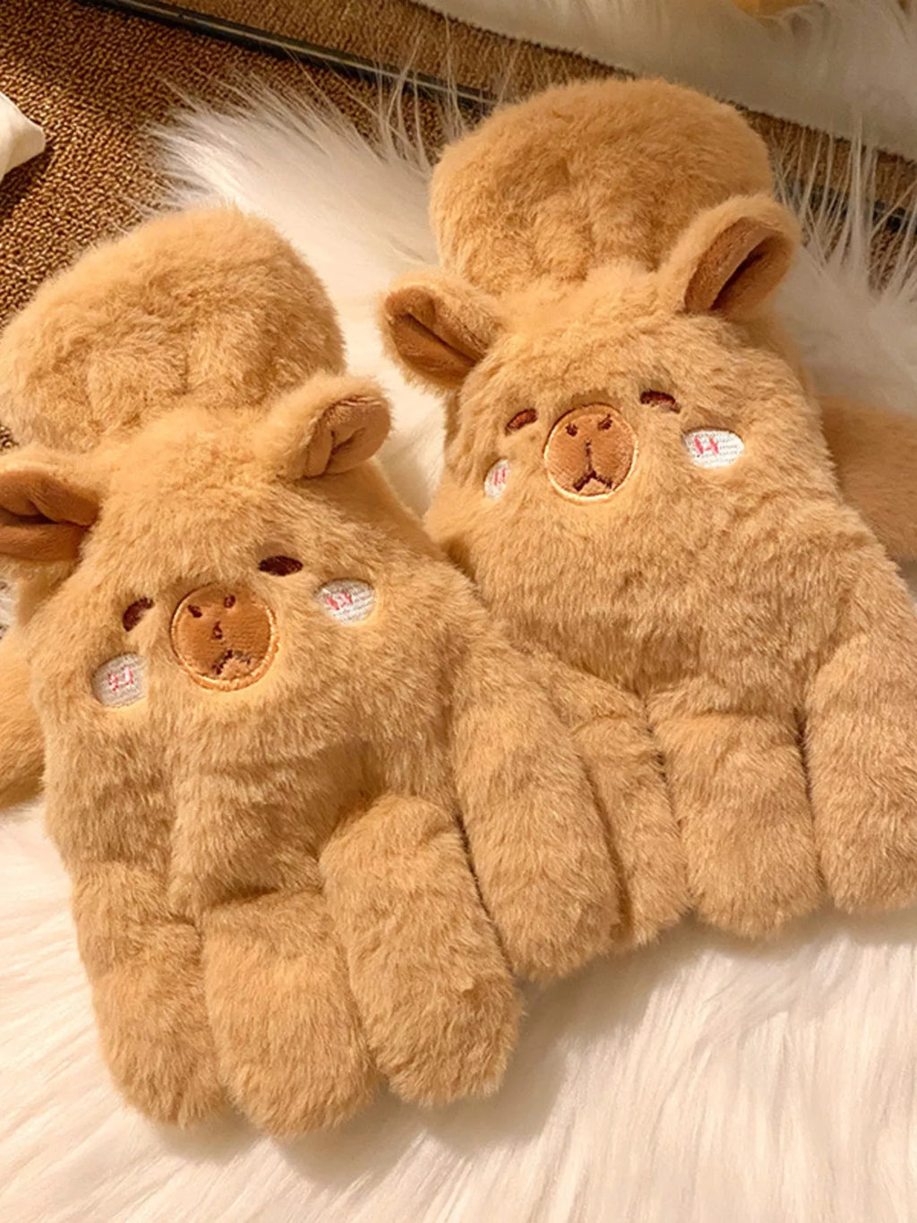 Cartoon Animal Plush Gloves