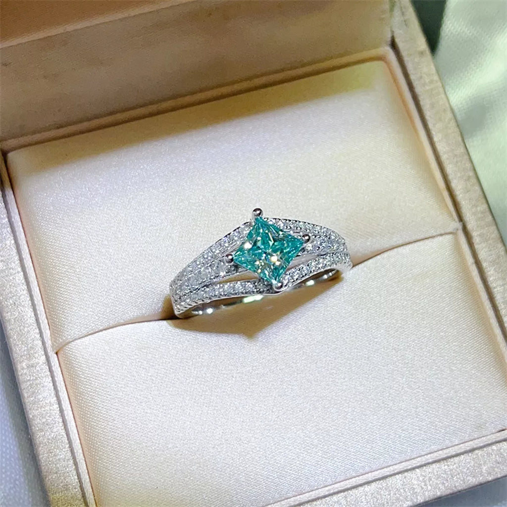 1 Carat Moissanite 925 Sterling Silver Ring