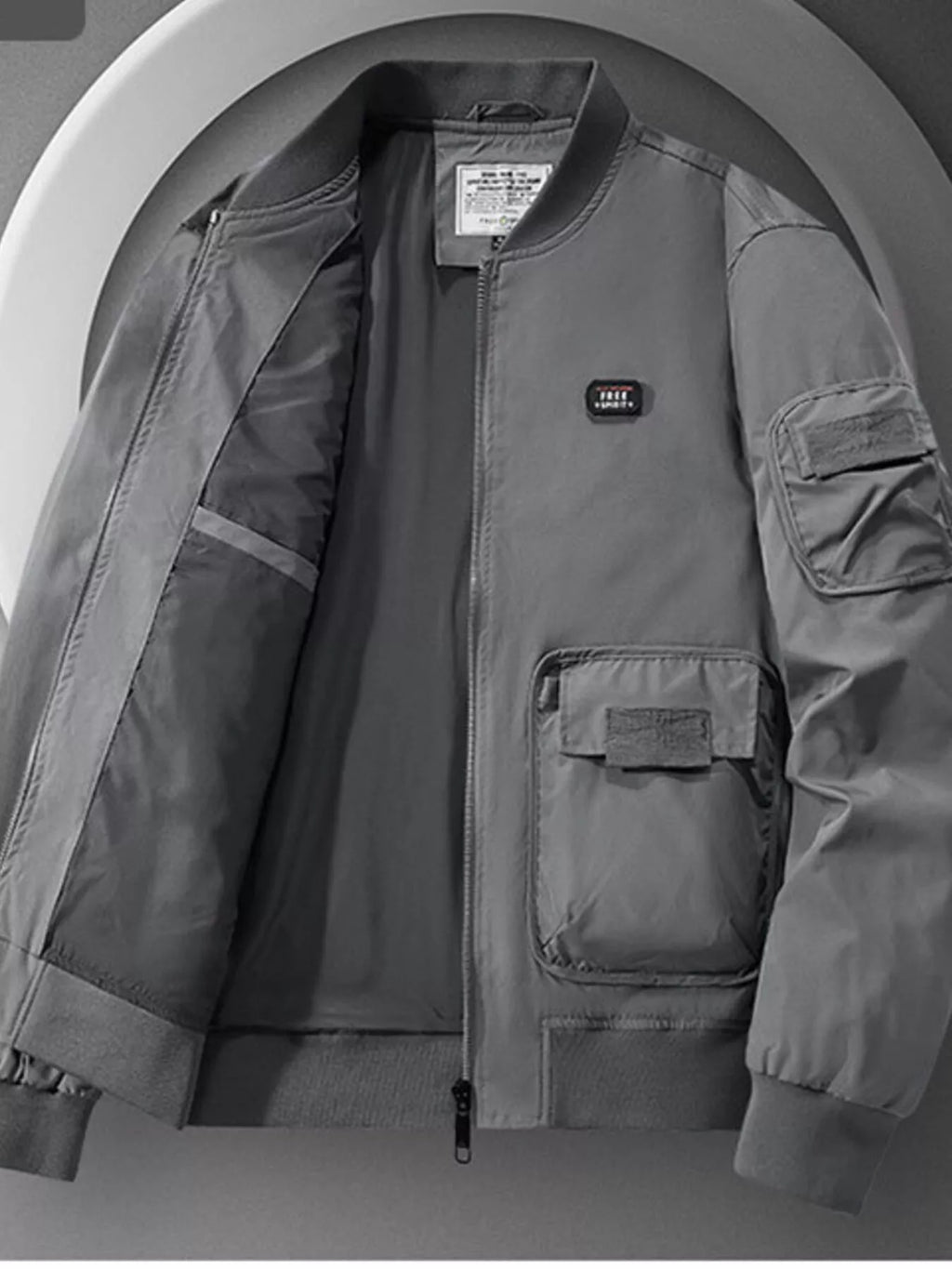 Men's Plus Size Lightweight Zip Up Jacket