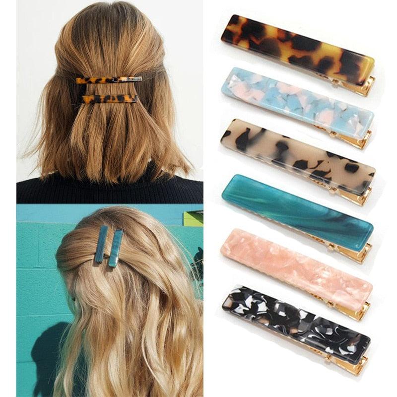 Metal Acetate Hair Clip | Leopard & Geometric Barrette | Big YAAD®Bagged
