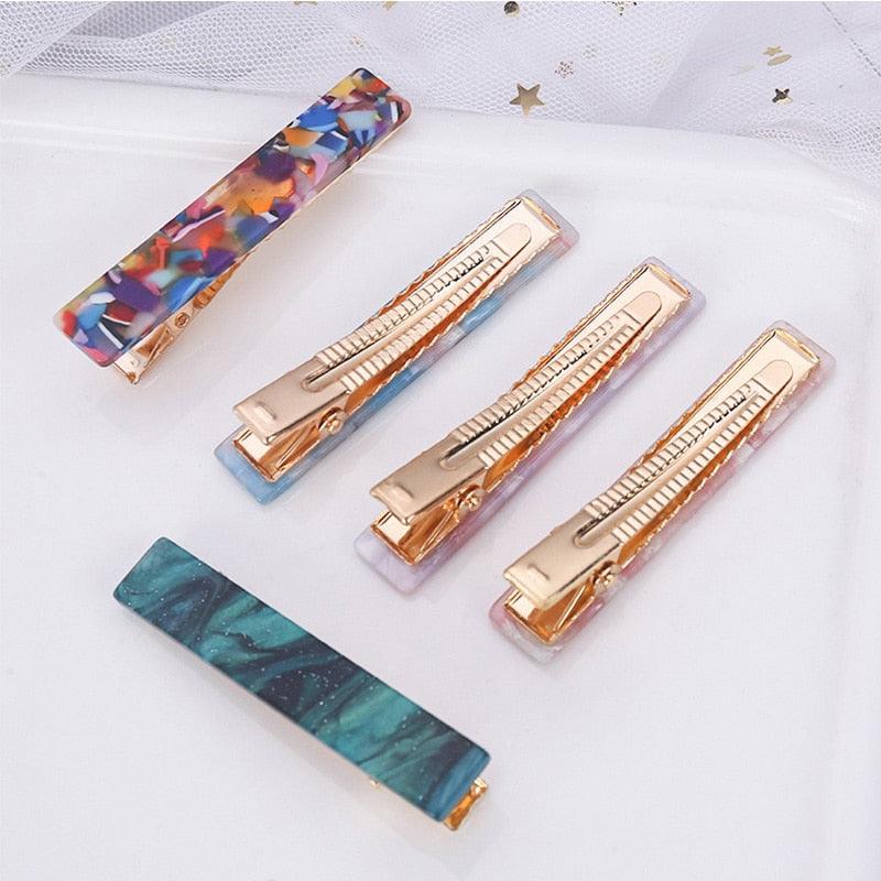 Metal Acetate Hair Clip | Leopard & Geometric Barrette | Big YAAD®Bagged