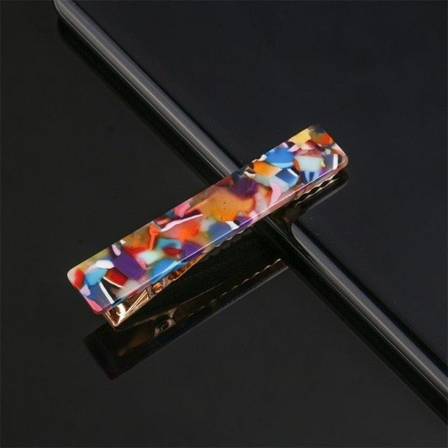 Metal Acetate Hair Clip | Leopard & Geometric Barrette | Big YAAD®Bagged