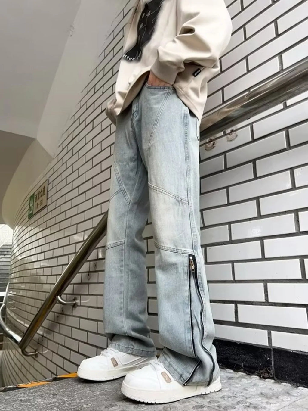 Men's Full Size Wide Leg Jeans Plus Size