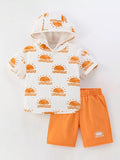 Children's Sun Print Hoodie & Shorts Set