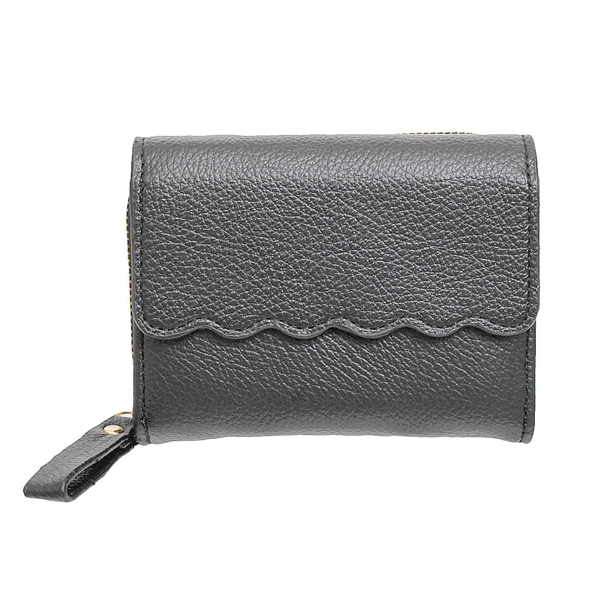 Women’s Accordion Wallet Black Snap Cardholder Stylish and Chic