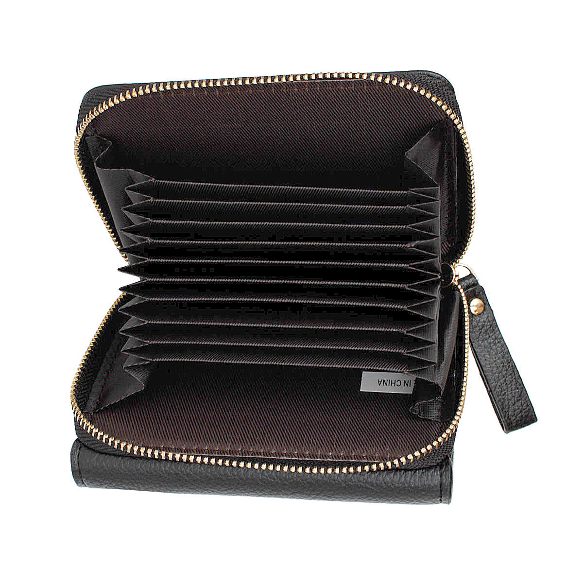 Women’s Accordion Wallet Black Snap Cardholder Stylish and Chic
