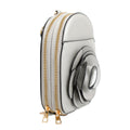 Women’s Mini Backpack Silver Flower Wallet Bag Stylish Casual Accessory