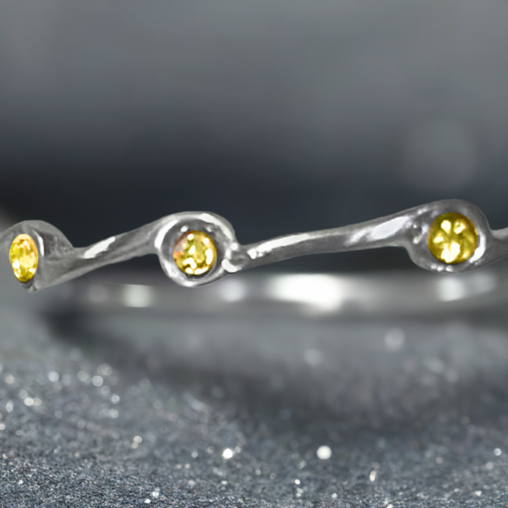 Topaz Birthstone Stacker Ring