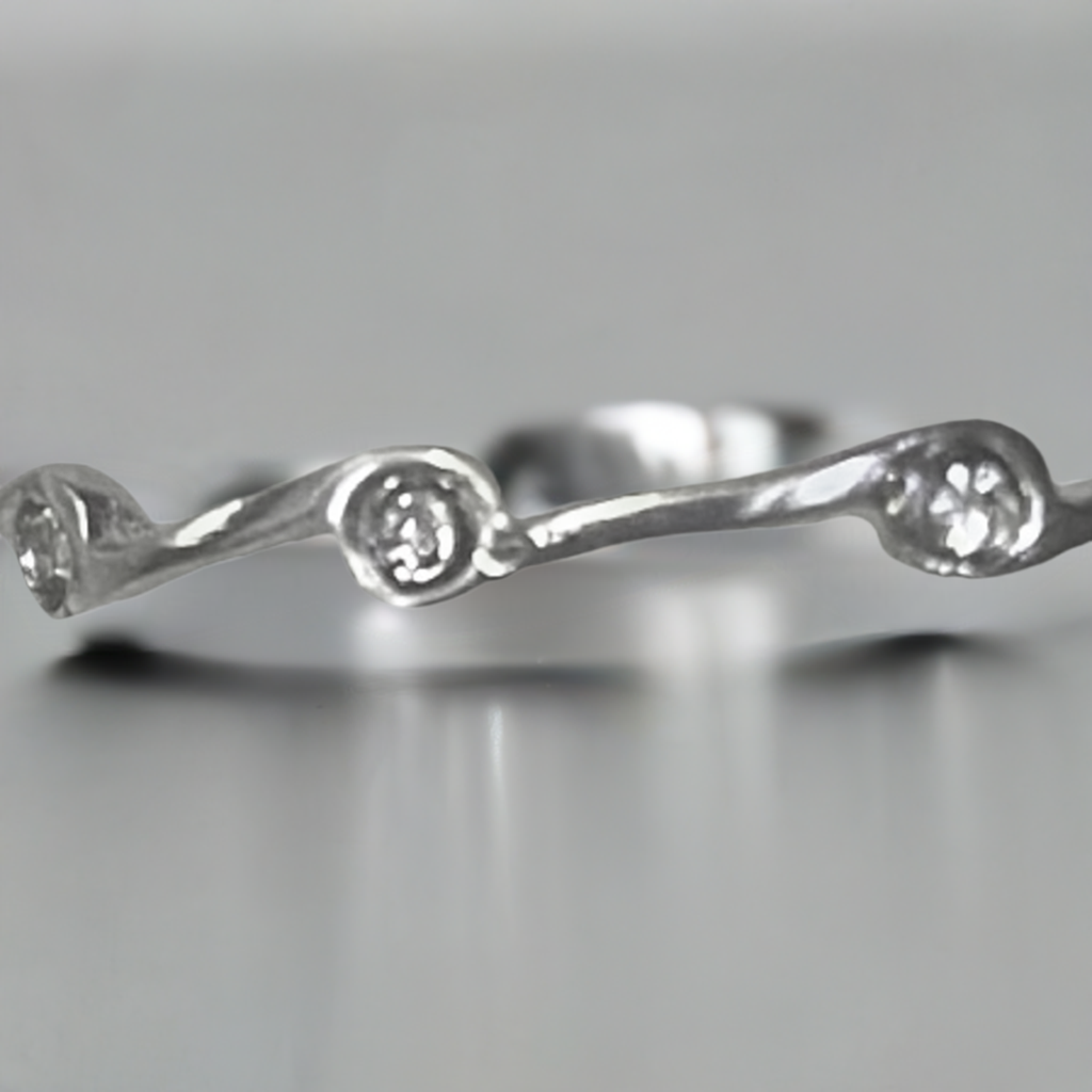 Diamond Crystal Cubic Zirconia Birthstone Stacker Ring