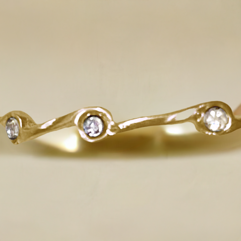 Diamond Crystal Cubic Zirconia Birthstone Stacker Ring