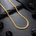 Men’s 24in 8mm Gold 18K Stainless Steel Miami Chain Necklace Stylish Statement Jewelry
