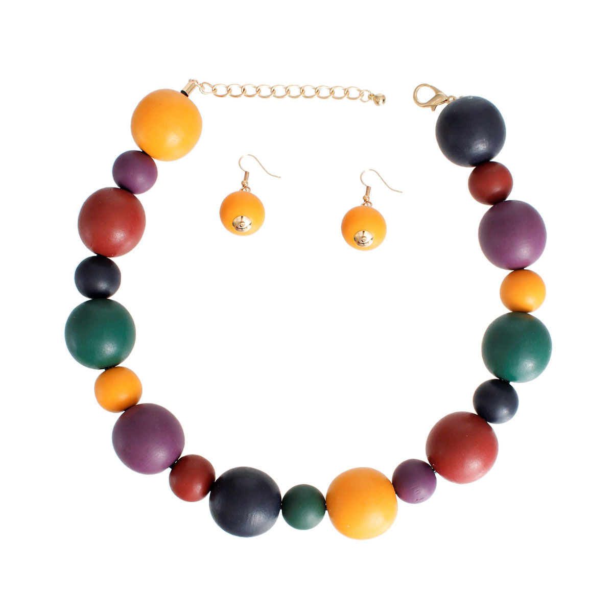 Wood Statement Necklace Trendy Stylish Multi Layered Accessory