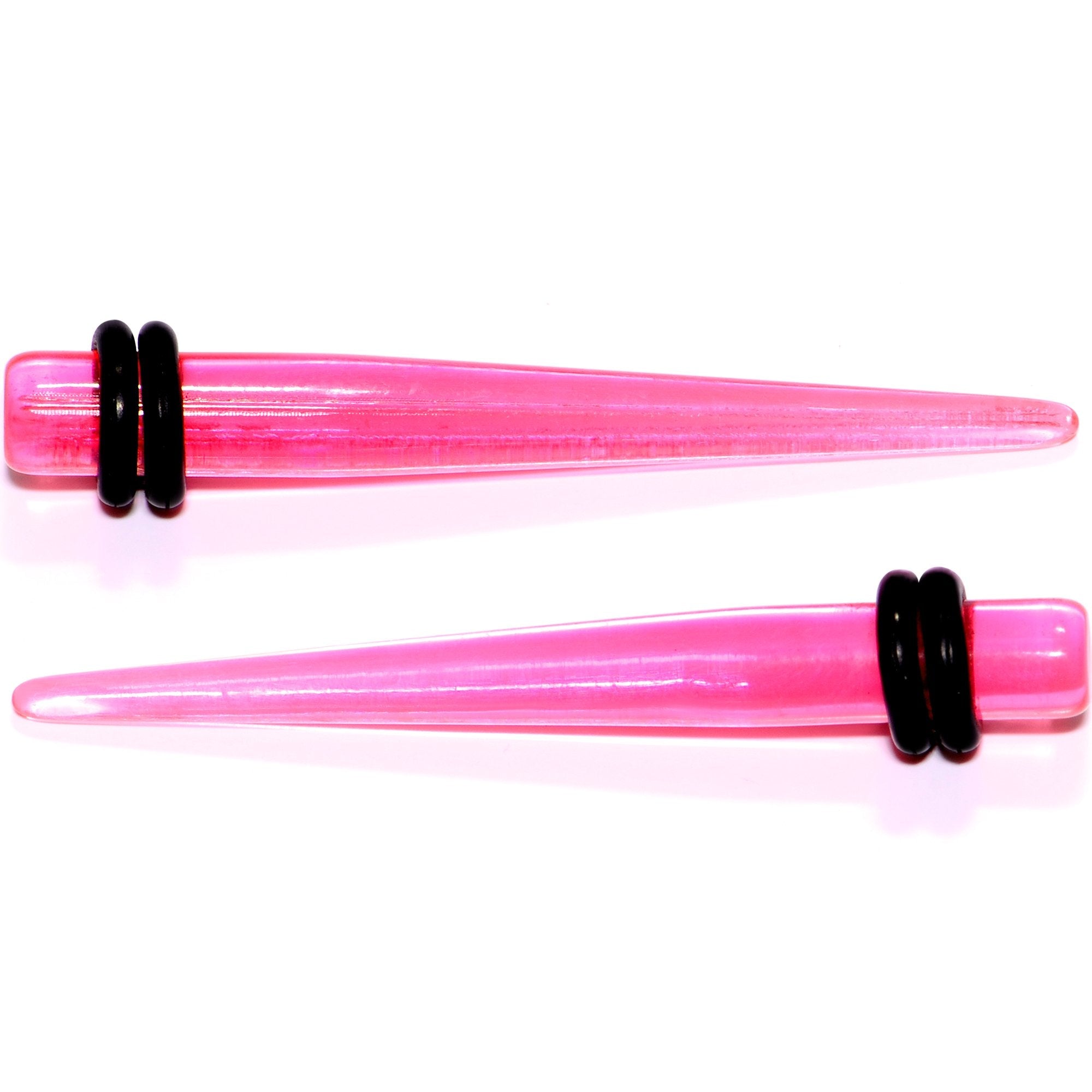 9 Piece Pink Acrylic Ear Stretching Kit Set of 2