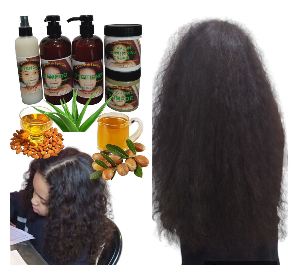 KIDS Hair Growth Set For All Hair Types With Jojoba seed-Mustard-Castor-Tea Tree-Argan-Avocado-Vitamin E (5 products),