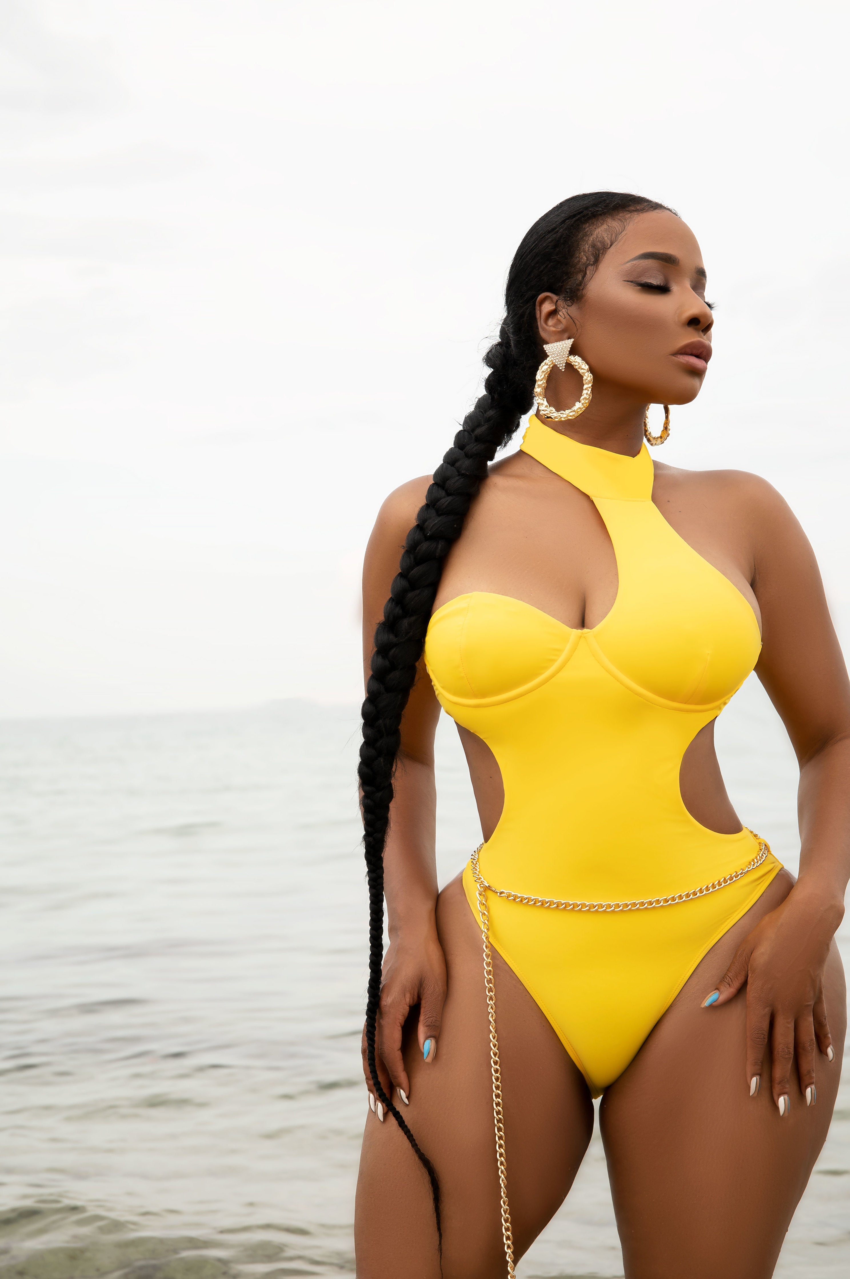THE KINGSTON YELLOW ONE-PIECE SWIMSUIT