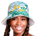 Reversible Green Tropical Hat – Stylish Casual Fashion Accessory
