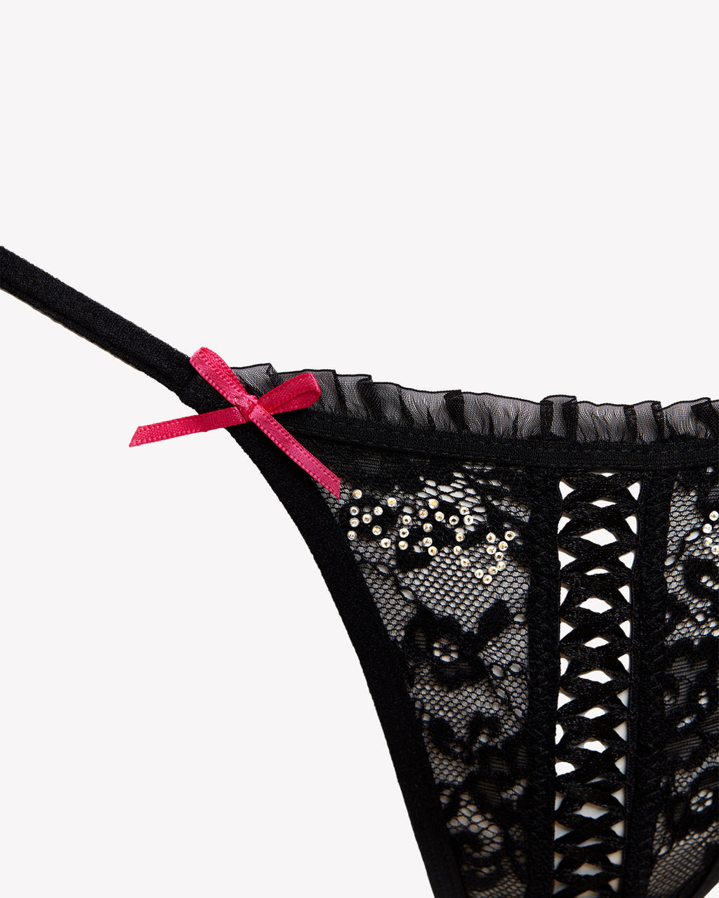 Kitty Girl Lace-up G-String