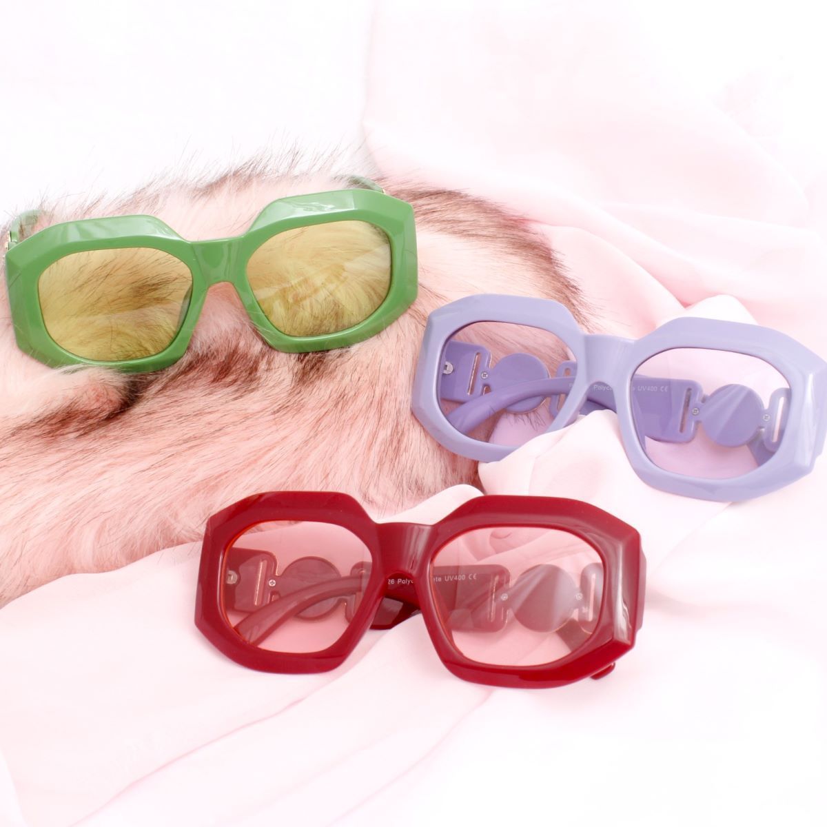 Oversized Purple Sunglasses Geo Luxe Stylish Eyewear