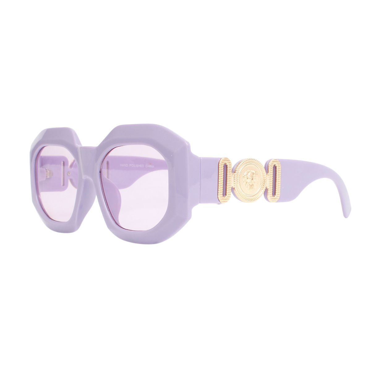 Oversized Purple Sunglasses Geo Luxe Stylish Eyewear