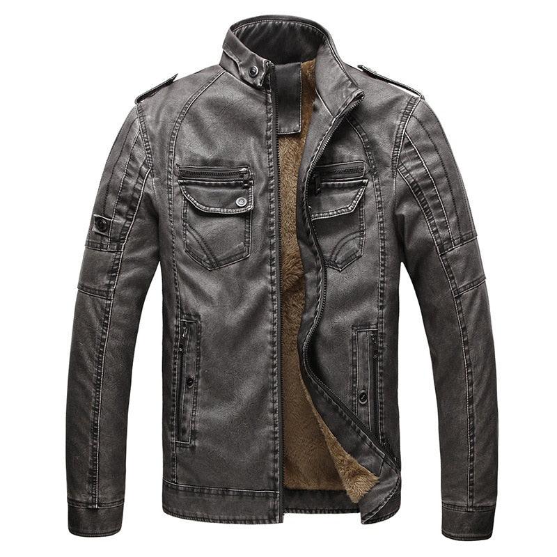 Luxury Black Motorcycle Jacket Classic Mens Slim Fit Short-Coat Collar PU Jackets Leather Jacket Vintage Collar Motorcycle PU Leather Winter Autumn Elegant Windproof Leather Coat For Men