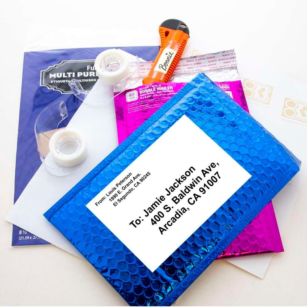BAZIC White Multipurpose Labels Full Sheet 8.5" X 11" (10/Pack)