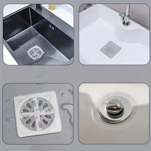 10 Pack Disposable Shower Drain Hair Catcher
