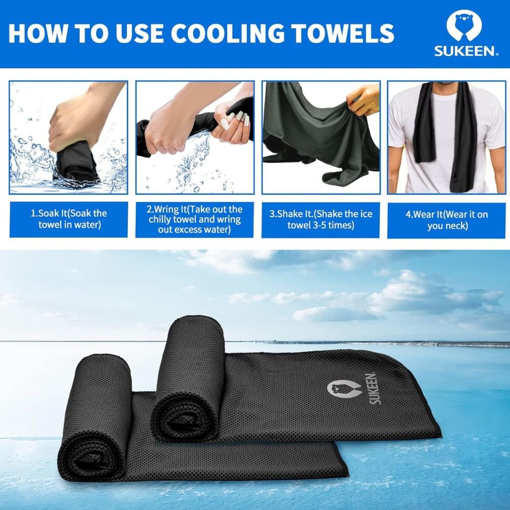 Soft Breathable 40"x12" Instant Cooling Sports & Workout Towel