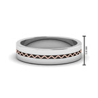 Mens Wave Comfort Fit Wedding Ring
