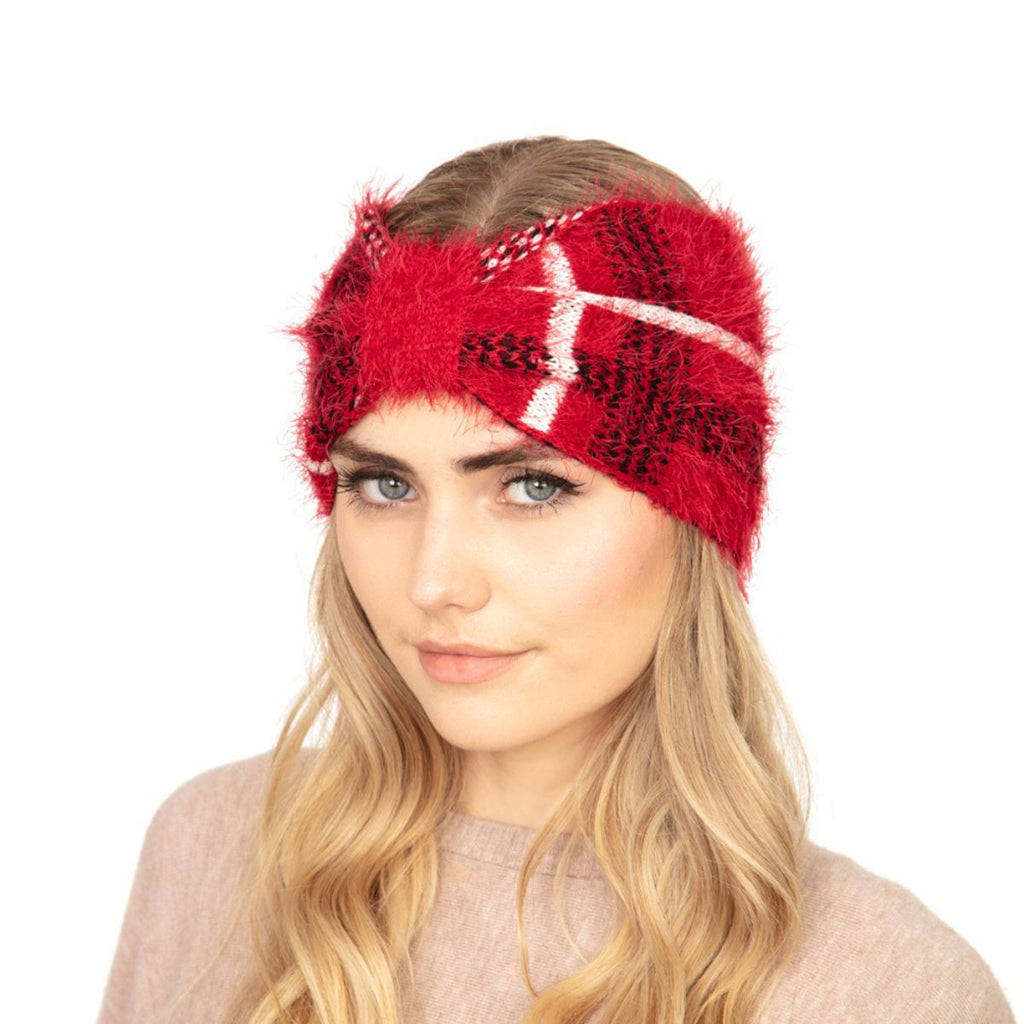 Headwrap Red Plaid Stylish Fashion Accessory