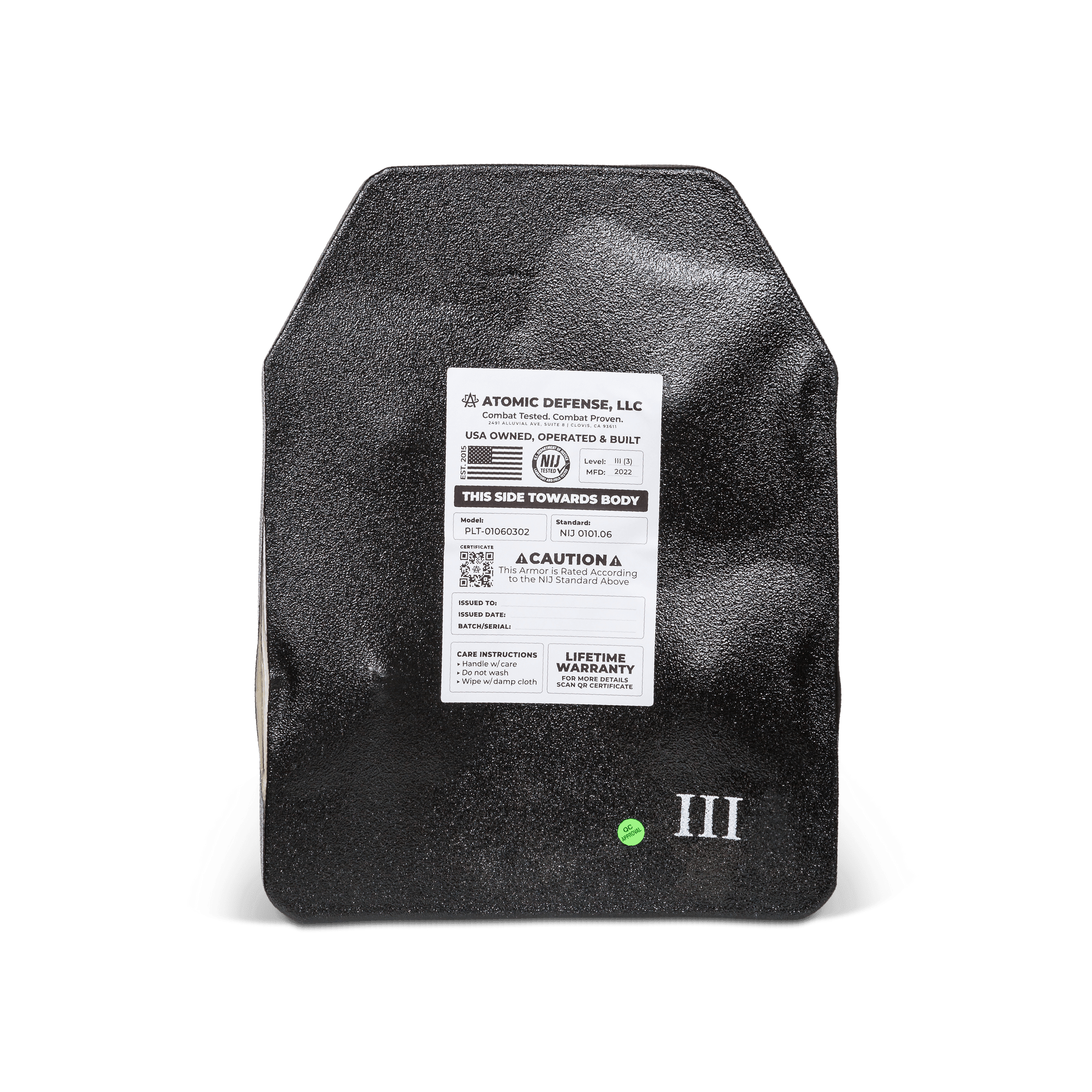 NIJ Level III+ Body Armor Plate | ESAPI | Light-weight