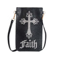 Phone Crossbody Bag with Faith Stone Accent – Stylish Casual Accessory