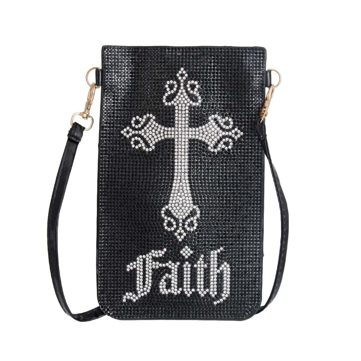Phone Crossbody Bag with Faith Stone Accent – Stylish Casual Accessory