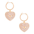 Statement Gold Concentric Heart Hoop Earrings Stylish Chic Jewelry