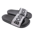 Slides Silver Size 9 Stylish Casual BOSS Black