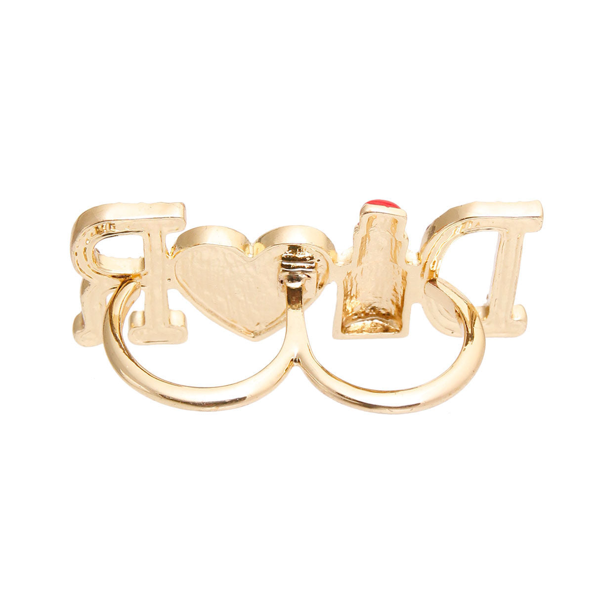 Trendy Double Finger Ring Stylish Statement Jewelry