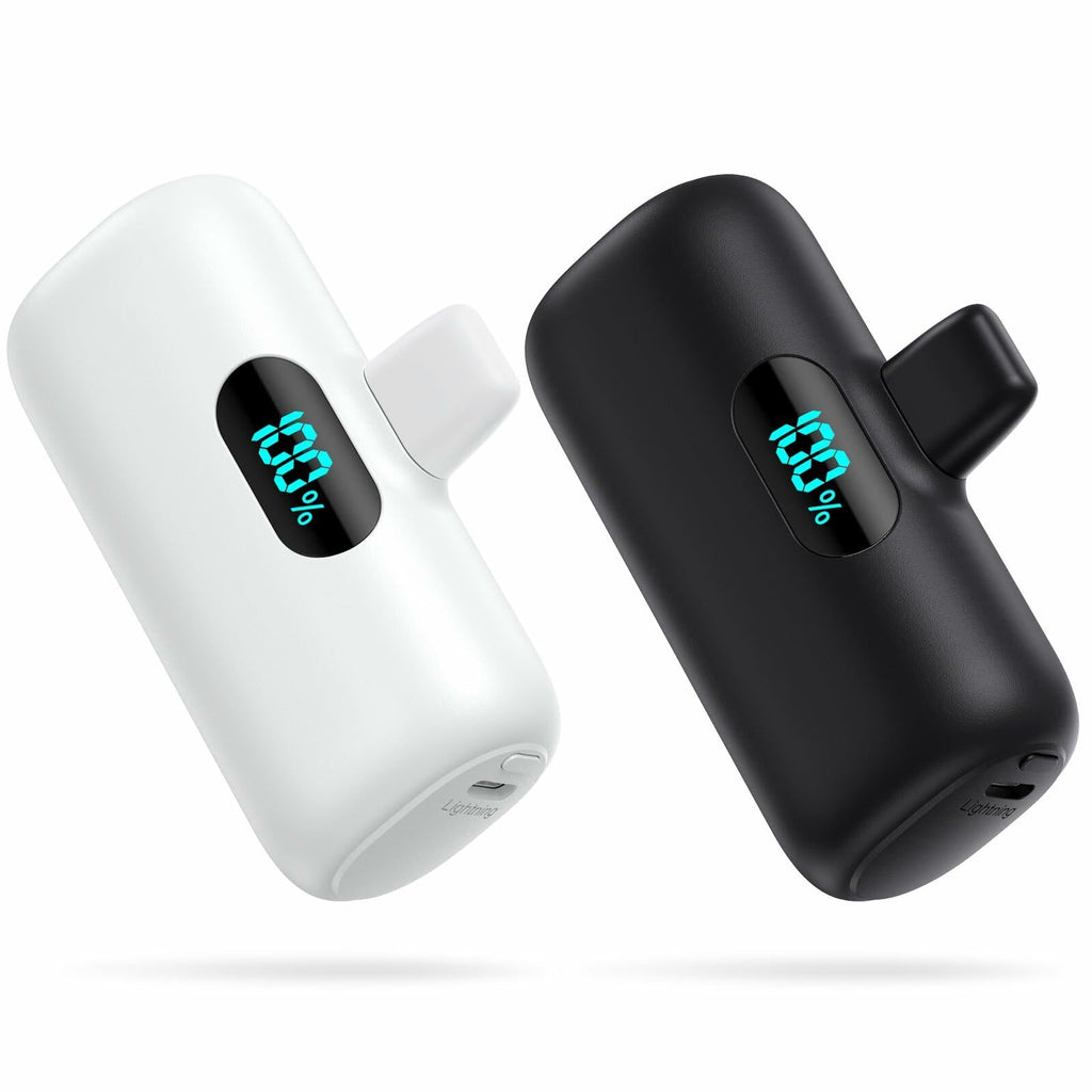2-Pack Portable iPhone Chargers, 5000mAh, 15W PD