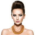 Ruffled Collar Set Gold Metallic Statement Fashion Accessory