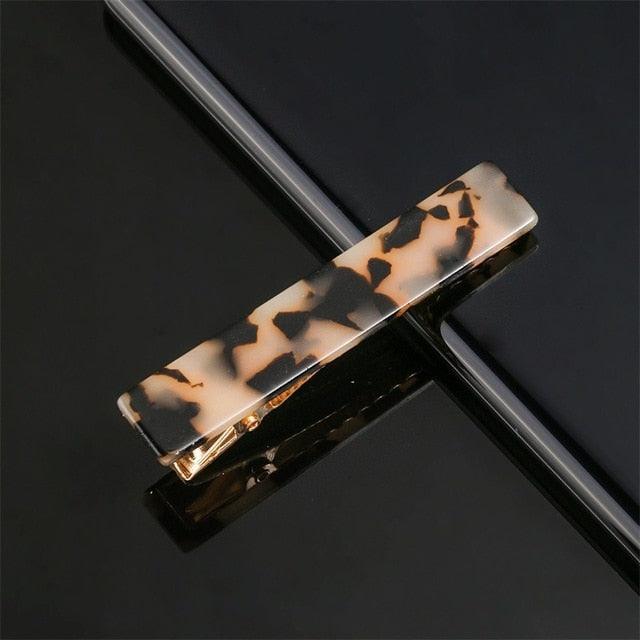 Metal Acetate Hair Clip | Leopard & Geometric Barrette | Big YAAD®Bagged
