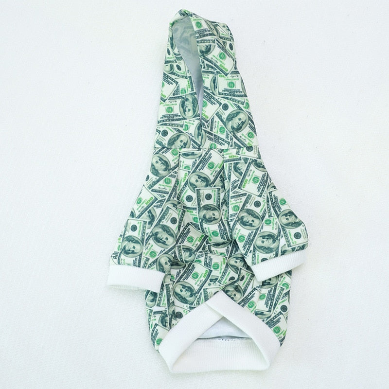 Money Print Dog Hoodie