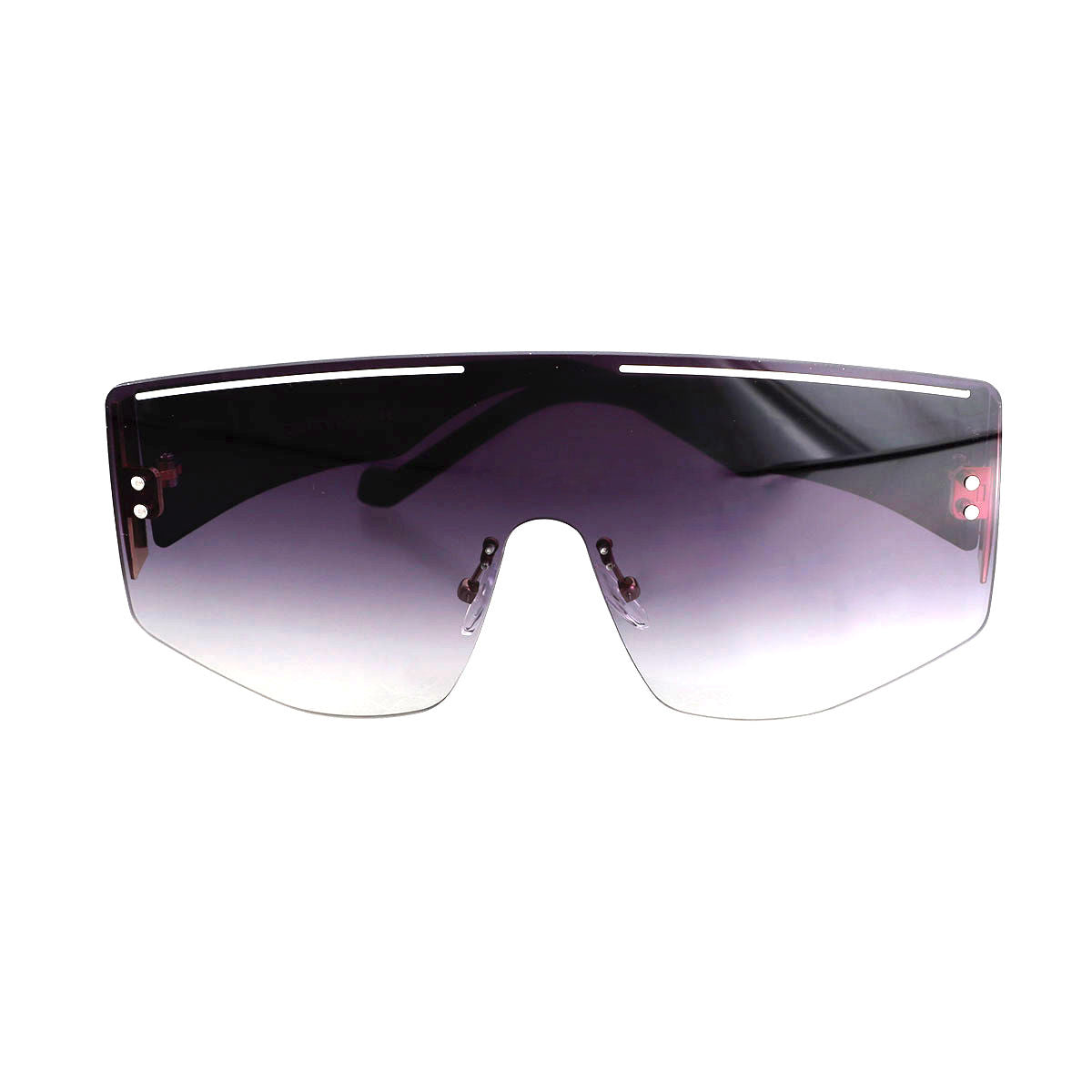 Sunglasses One Piece Lens Stripe Black Stylish Fashion Accessory