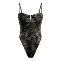 GOLDEN FANG - SNAKE PRINT ONE-PIECE SWIMSUIT