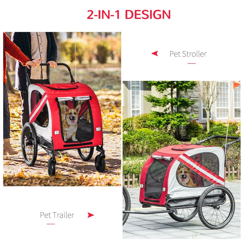2-In-1 Pet Bike Trailer Stroller