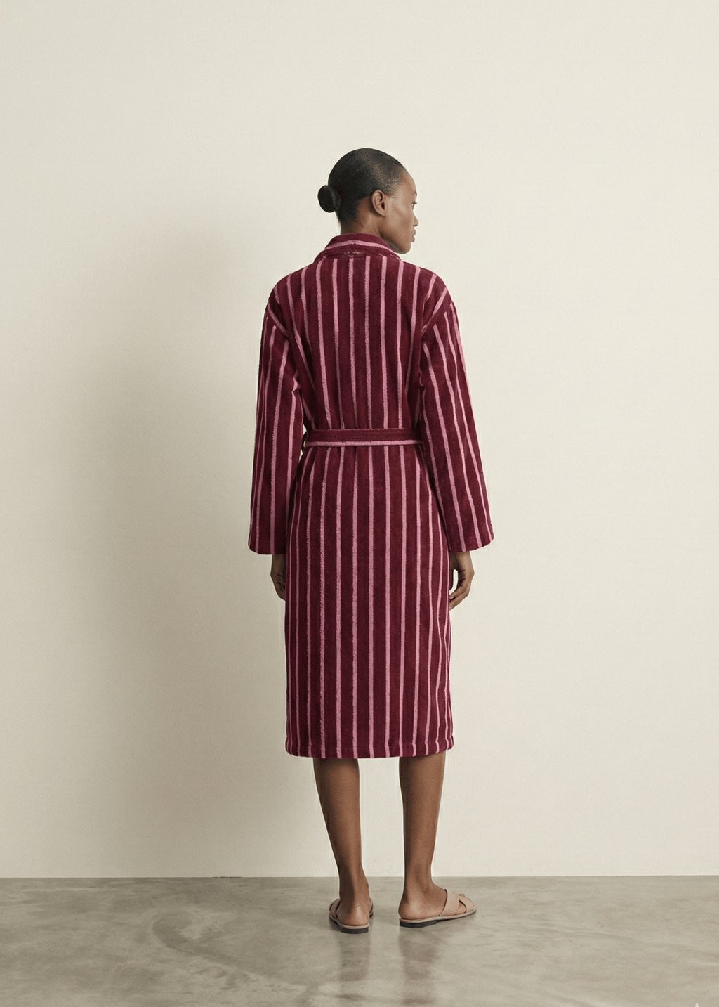 Quiet Evening Striped Robe Set / Green
