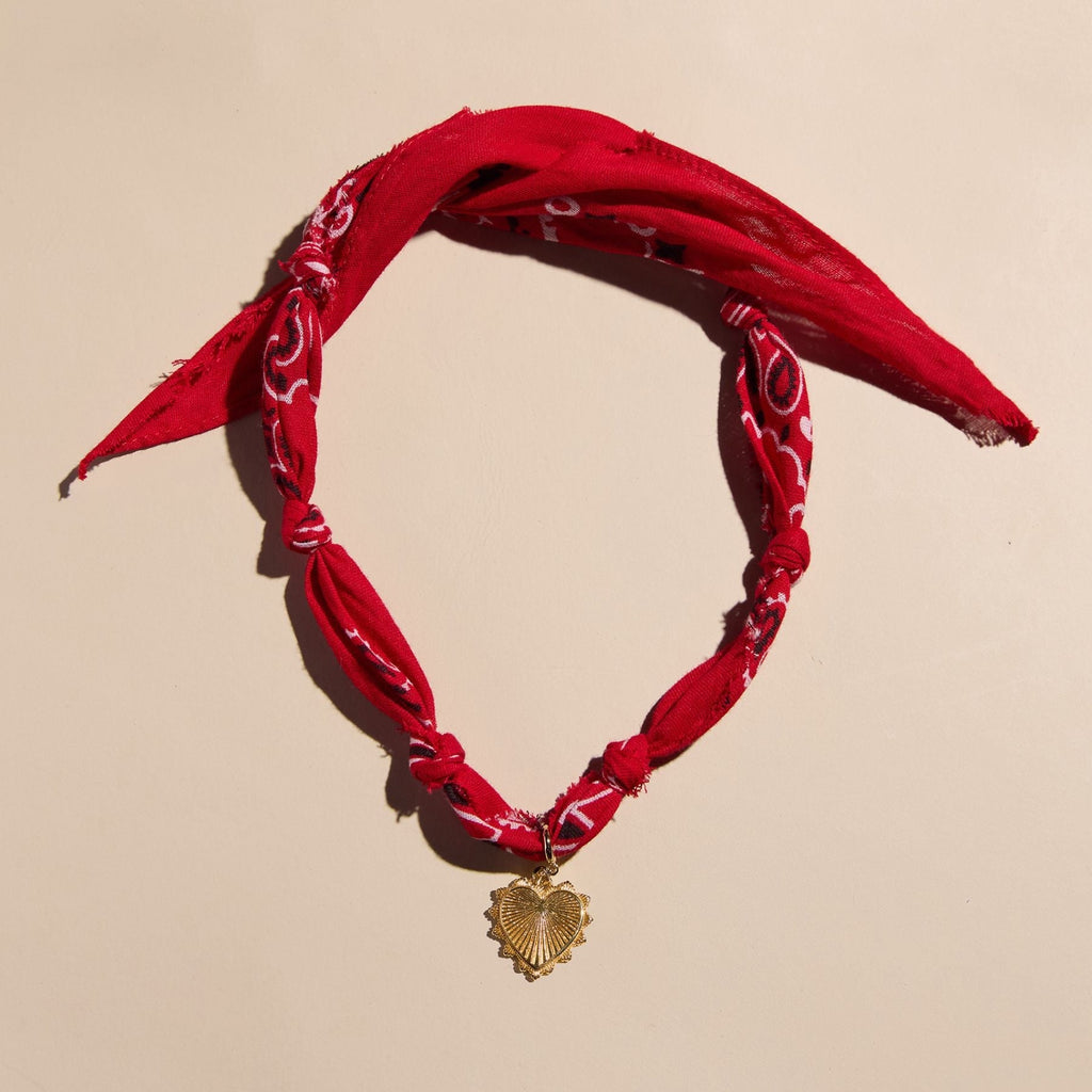 Red Bandana Charm Necklace